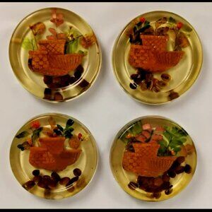 Vintage Design Gifts International Autumn Resin Coasters – Set of 4